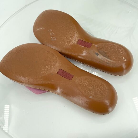 Born Women's Slide Sandal Size 9 Lavender Purple Strappy  Bow Casual Comfy Flat - Picture 12 of 15